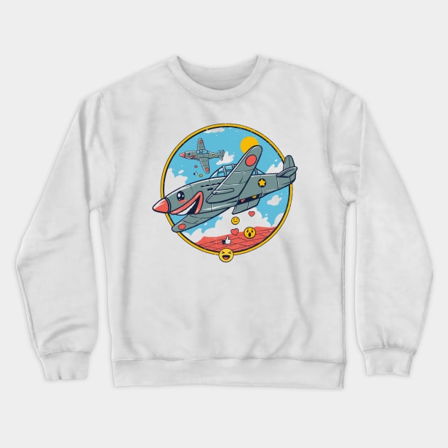 Kamikaze Likes and Smiles Crewneck Sweatshirt by Vincent Trinidad Art